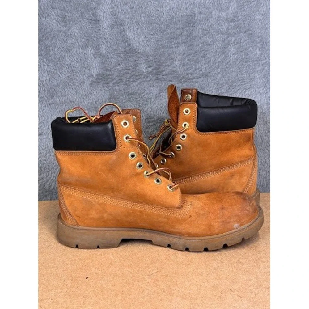 Timberland Mens 6 Inch Premium Waterproof Boots Wheat Nubuck‎ 18094 Size 10.5 M